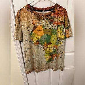 Map of Africa Print T-Shirt